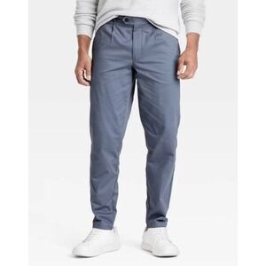 Men's Extended Tab Pleated Trousers 36X30 Gray New Goodfellow & Co.